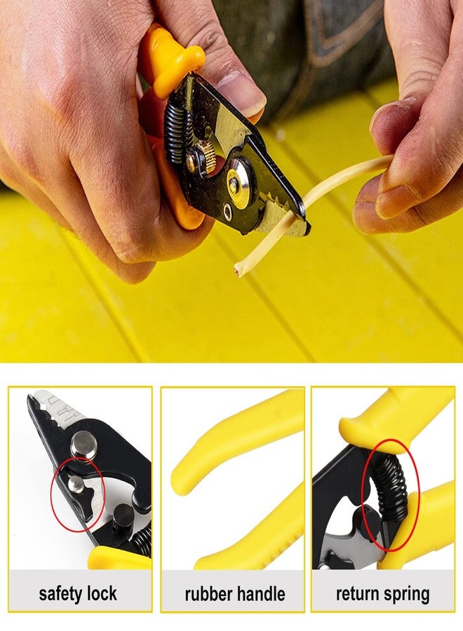 VENEKETY Fiber Optic stripper 3 Hole,Precision Wire Cutter/Wire Stripper For Installers and Electricians,safe⫬ Hurt nm cable Wire fiber strippers with 6" handle - Image 5